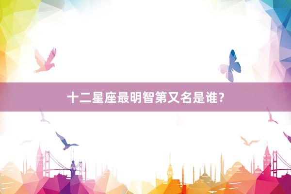 十二星座最明智第又名是谁？